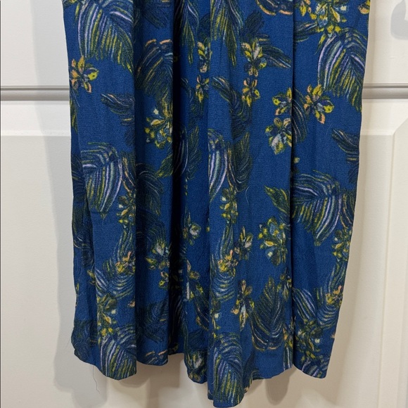 Free People Floral Romper Pants Blue Women’s Size 2 - Picture 4 of 16